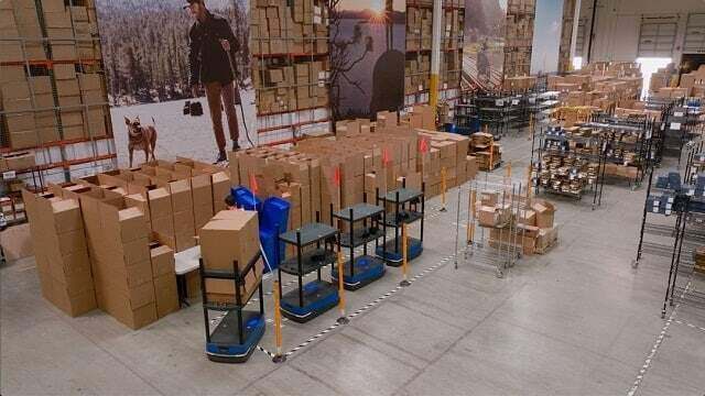 Autonomous mobile robots in a 3PL warehouse